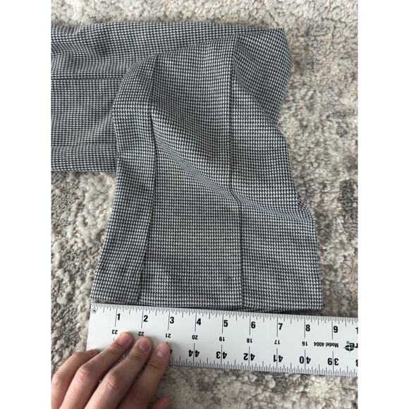 So Womens Size S Houndstooth Tie Front Black White Pants Casual Stretch - Picture 7 of 11